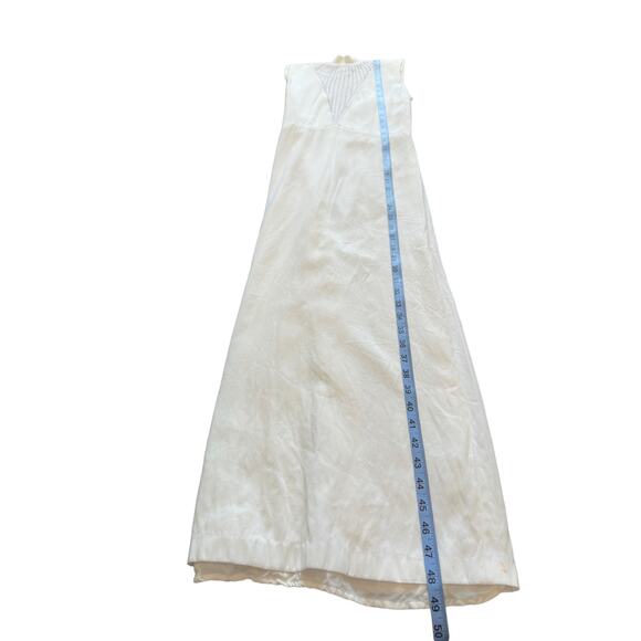 A.L.C. White Knit Crotchet Relaxed‎ Night Out Front Sleeveless Maxi Dress Size 2 - Picture 11 of 11